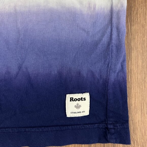 Roots Blue Ombre Dyed T-Shirt Sz XL - Picture 2 of 8